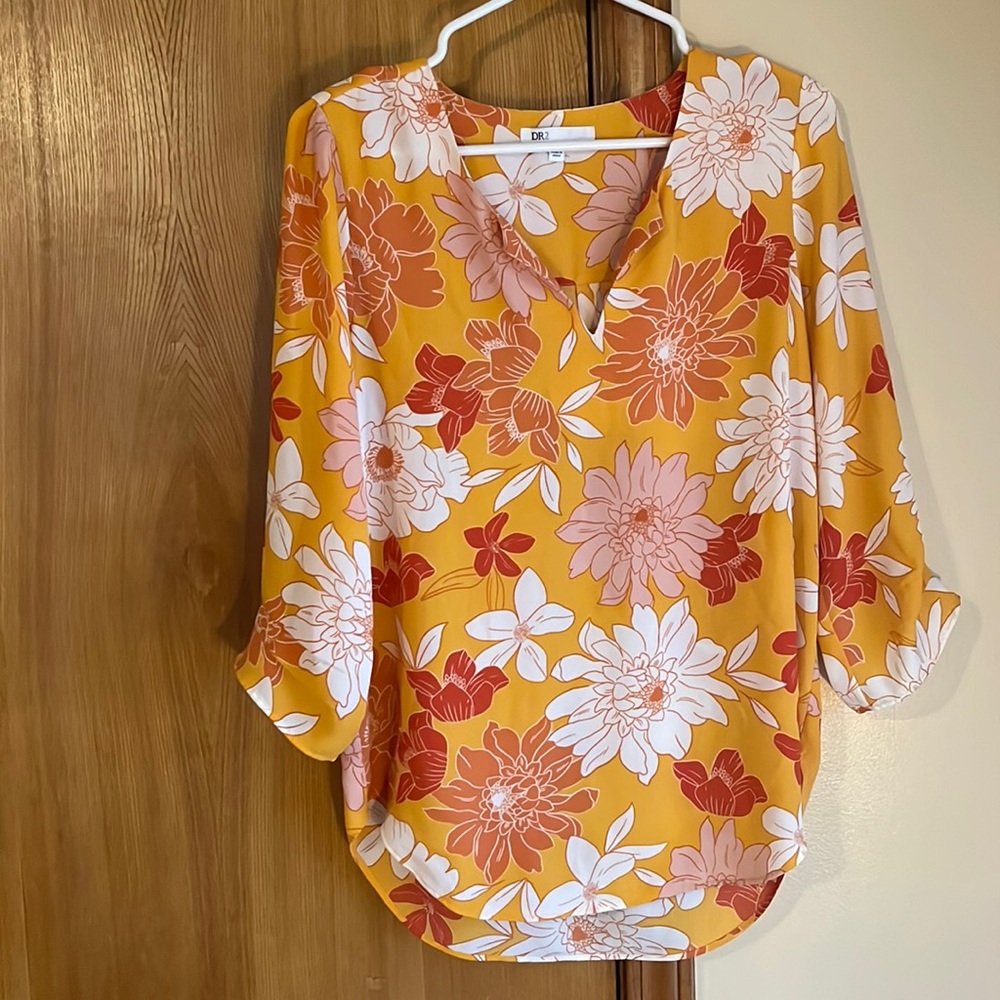 3/4 Sleeve Floral Blouse
